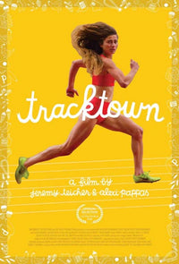 Tracktown movie poster print showcasing athletic spirit and vibrant colors.