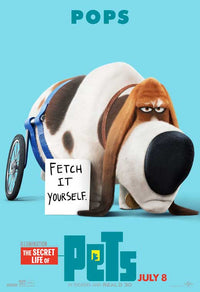 The Secret Life of Pets movie poster print featuring animated characters