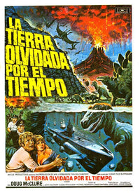 The Land That Time Forgot Movie Poster Print featuring prehistoric adventure.