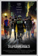 Superheroes Movie Poster featuring iconic heroes, colorful design.
