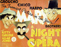 A Night at the Opera Movie Poster Print showcasing classic cinema art.