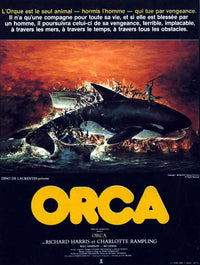 Orca Movie Poster Print showcasing a majestic orca whale.