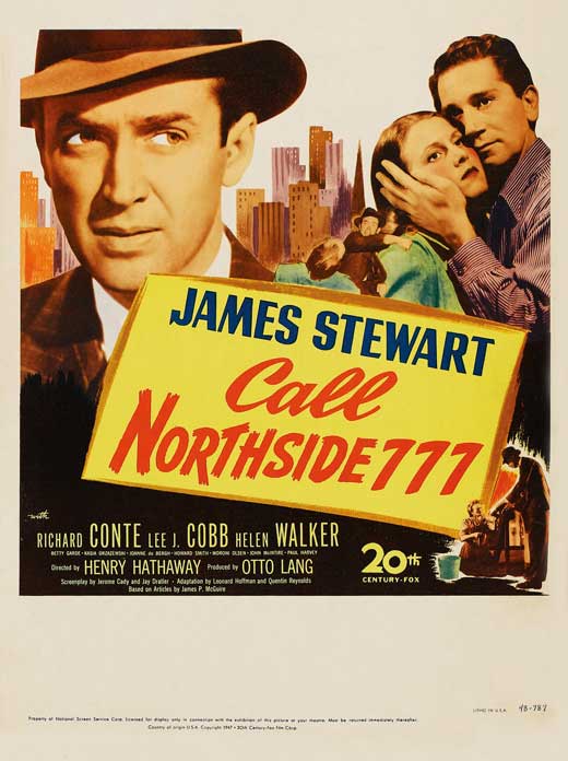 Call Northside 777 Movie Poster Print showcasing classic film noir style.