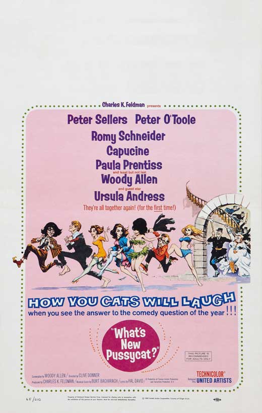 What's New Pussycat? movie poster print showcasing classic cinema.