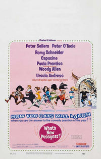 What's New Pussycat? movie poster print showcasing classic cinema.
