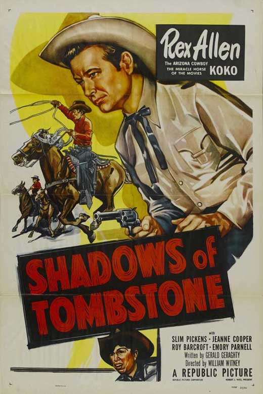 Shadows of Tombstone Movie Poster Print featuring western adventure theme.