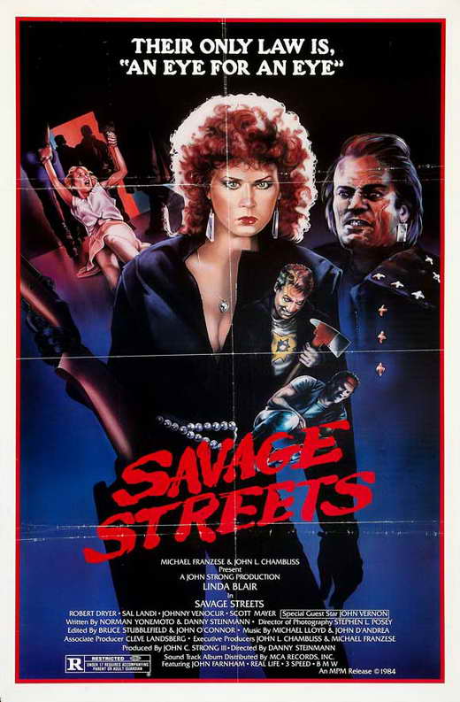 Savage Streets Movie Poster Print showcasing iconic film art.