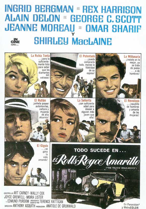 The Yellow Rolls-Royce Movie Poster Print showcasing vibrant colors and classic cinema imagery.