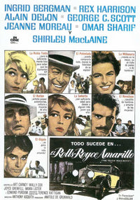 The Yellow Rolls-Royce Movie Poster Print showcasing vibrant colors and classic cinema imagery.