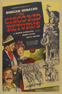 The Cisco Kid Returns Movie Poster Print showcasing classic Western film art.
