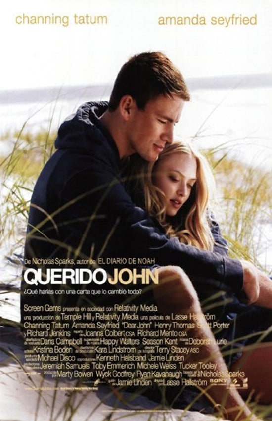 Dear John Spanish Style Movie Poster showcasing romantic imagery.