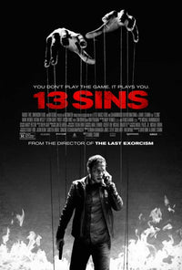 13 Sins Movie Poster Print featuring suspenseful imagery.