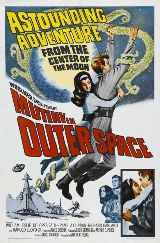 Mutiny in Outer Space Movie Poster showcasing classic sci-fi artwork.