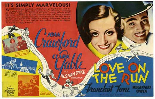 Love on the Run Movie Poster Print showcasing romance and adventure.