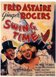 Swing Time Movie Poster Print featuring classic film imagery.