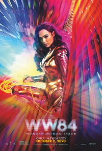 Wonder Woman 1984 Movie Poster Print featuring the iconic superhero.