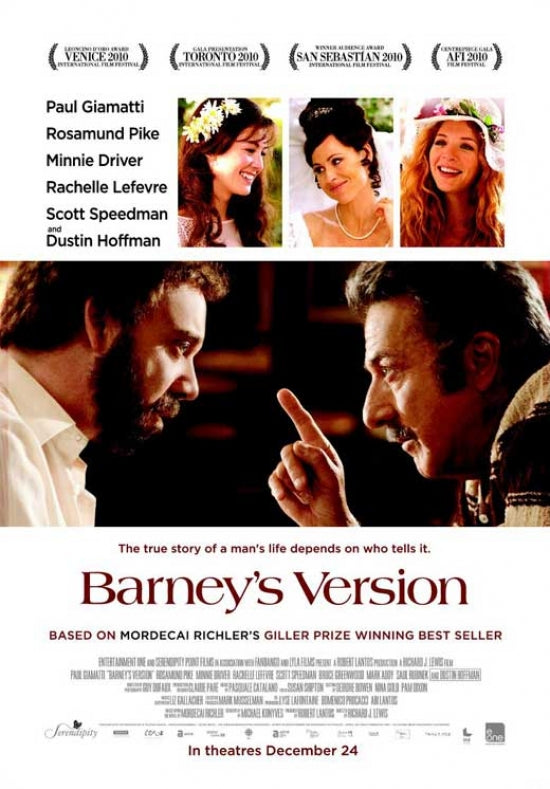 Barney's Version Movie Poster Print showcasing colorful cinematic art.