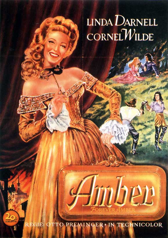 Forever Amber Movie Poster Print showcasing classic film art.