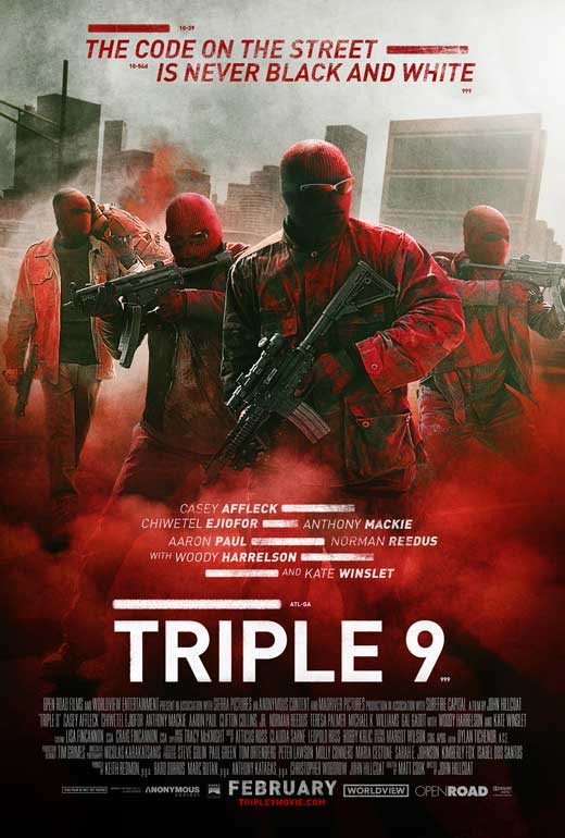 Triple 9 Movie Poster Print featuring dynamic imagery for movie lovers.