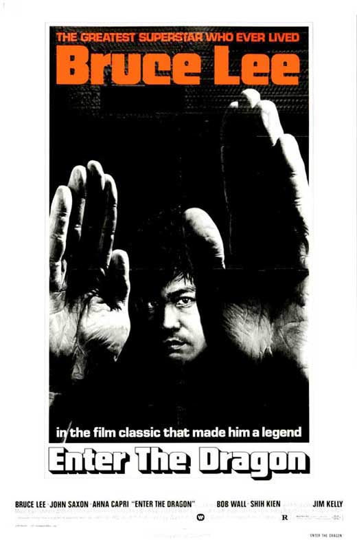 Enter the Dragon Movie Poster Print featuring Bruce Lee's iconic pose.