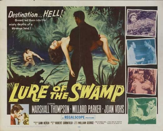 Lure of the Swamp Movie Poster Print showcasing mysterious bayou imagery.