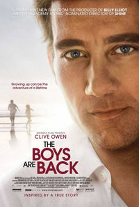 The Boys Are Back movie poster print, vibrant artwork for home decor.