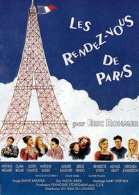 Rendezvous in Paris Movie Poster Print featuring romantic Parisian scenery.