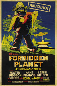 Forbidden Planet Movie Poster Print showcasing classic sci-fi art