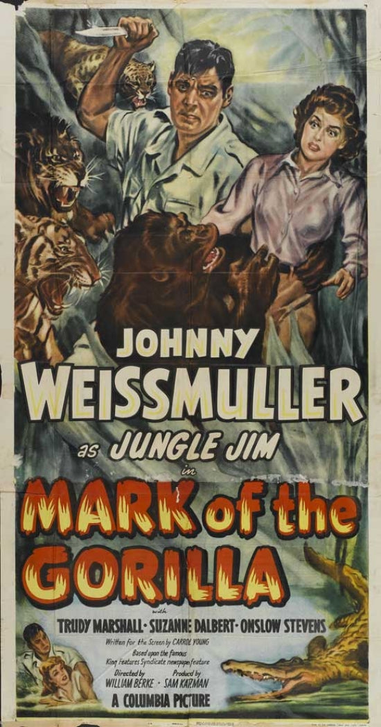 Mark of the Gorilla Movie Poster Print showcasing adventure and wildlife.