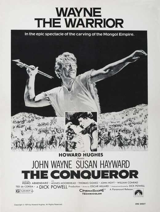 The Conqueror Movie Poster Print showcasing vibrant colors and classic design.