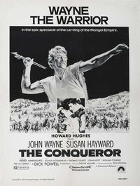 The Conqueror Movie Poster Print showcasing vibrant colors and classic design.