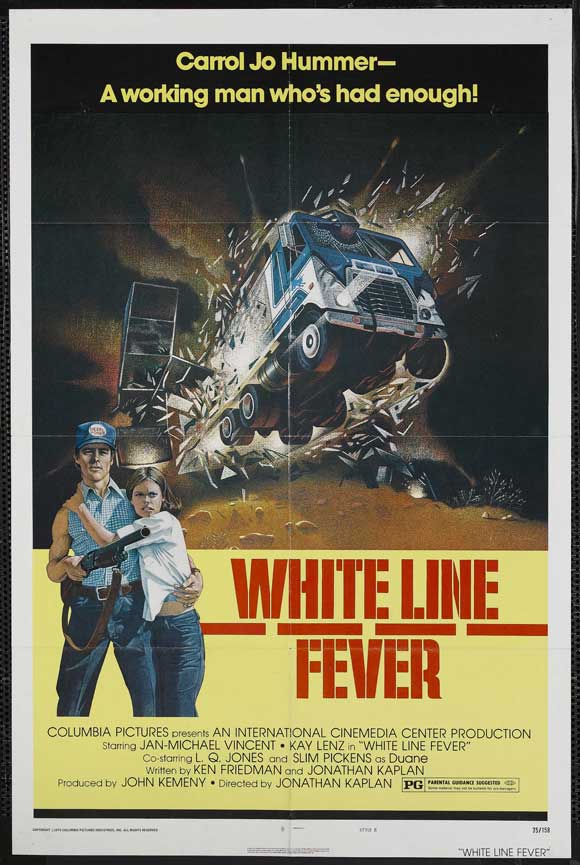 White Line Fever Movie Poster Print showcasing vibrant colors and cinematic imagery.