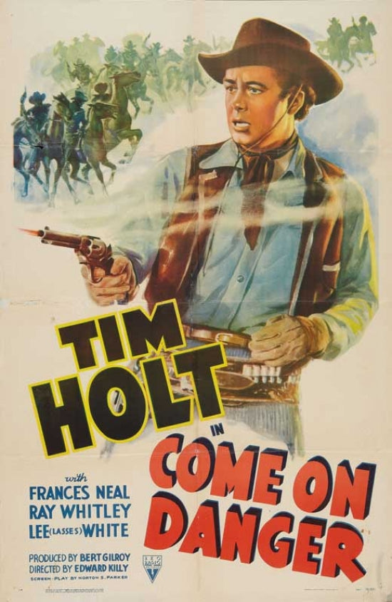 Come on Danger Movie Poster featuring vibrant design and colors.