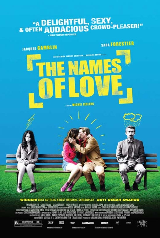 The Names of Love Movie Poster Print showcasing romantic imagery.