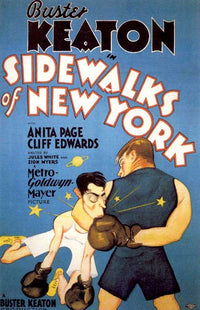 Sidewalks of New York Movie Poster Print showcasing urban landscape.