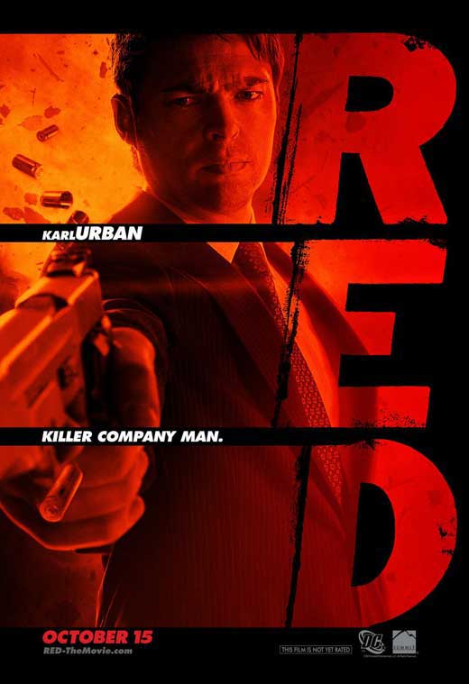 Vibrant Red Movie Poster Print for home decor