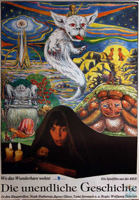 The NeverEnding Story Movie Poster Print featuring iconic fantasy imagery.