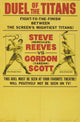 Duel of the Titans Movie Poster Print featuring epic action and drama.