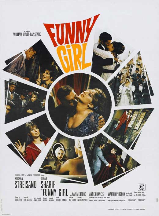 Funny Girl Movie Poster Print showcasing Broadway charm and vibrant colors.