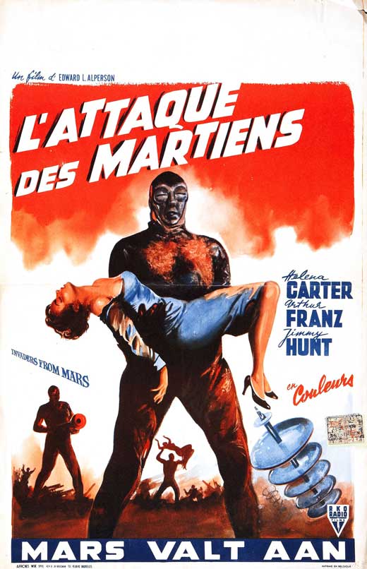 Invaders from Mars Movie Poster Print showcasing classic sci-fi imagery.