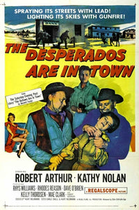 The Desperados Are in Town movie poster print featuring classic western imagery.