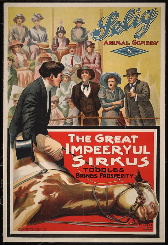 The Great Impeeryul Sirkus Movie Poster Print showcasing vibrant circus imagery.
