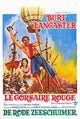 The Crimson Pirate Movie Poster Print featuring vibrant colors and classic adventure themes.