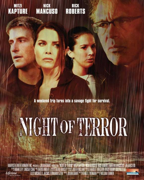 Night of Terror Movie Poster Print showcasing suspenseful cinema artwork.