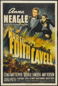 Nurse Edith Cavell Movie Poster Print showcasing a historical figure.