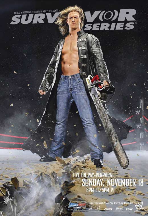 Survivor Series Movie Poster Print featuring wrestling action.