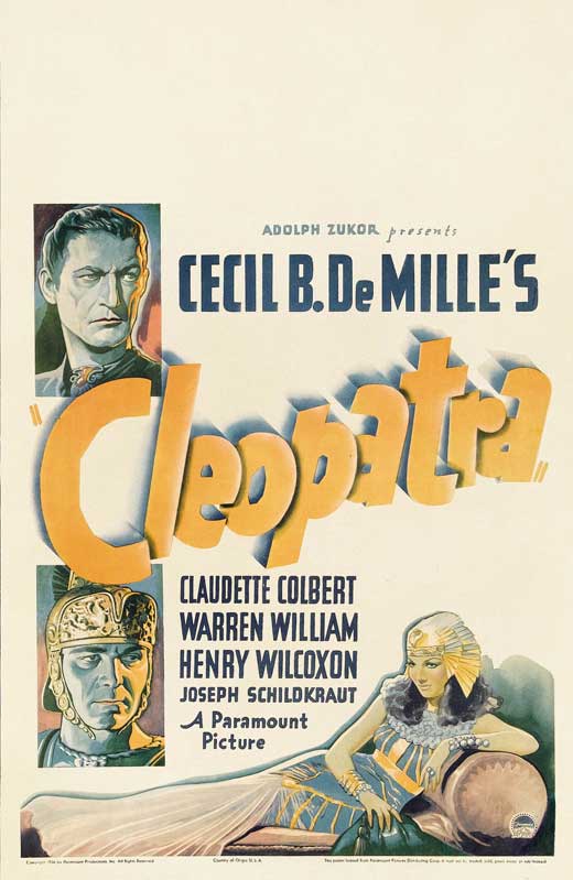 Cleopatra Movie Poster Print showcasing classic film artwork.