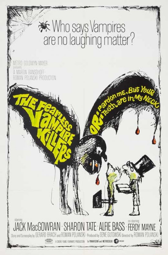 The Fearless Vampire Killers Movie Poster showcasing classic horror-comedy film imagery.