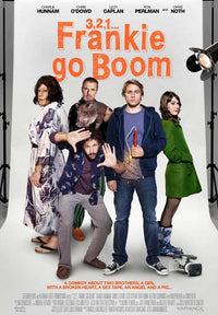 Frankie Go Boom Movie Poster Print featuring vibrant colors and unique design.