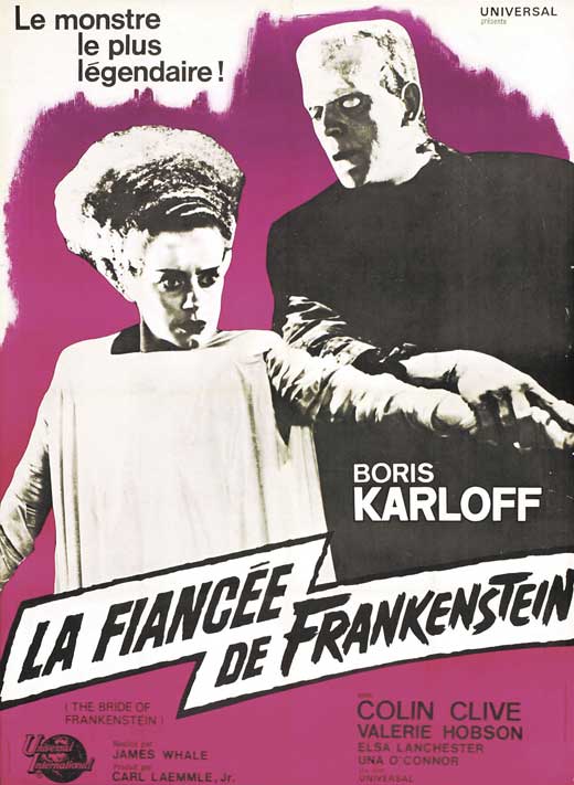 The Bride of Frankenstein Movie Poster Print showcasing classic horror artwork.